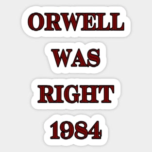 1984 Orwell Sticker